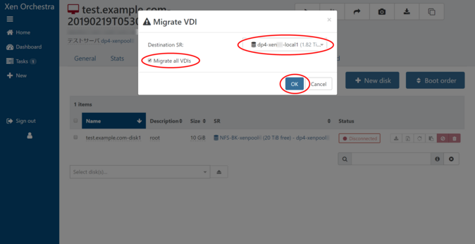 Migrar armazenamento de disco