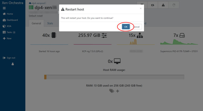 Boot ulang host